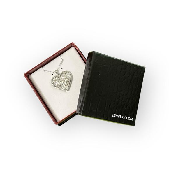 New Crystaluxe 'Love' Script
Overlay Pendant with Crystals in Silver, 18" - Picture 4 of 9